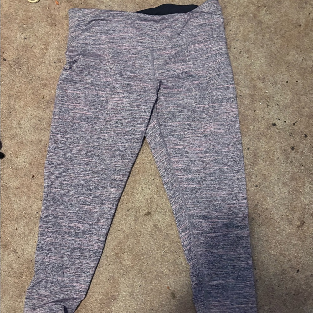 Tuff Athletics Kids Pink and Gray Leggings